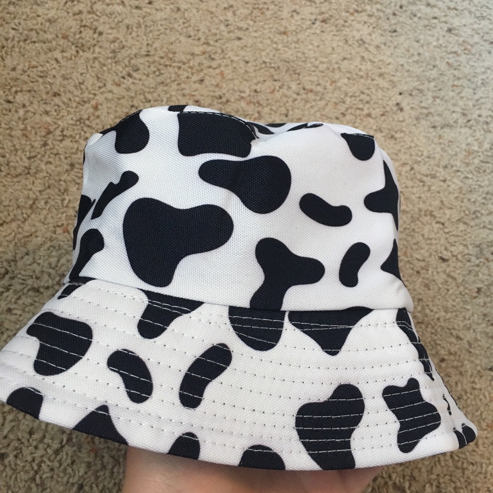 Cow print bucket hat